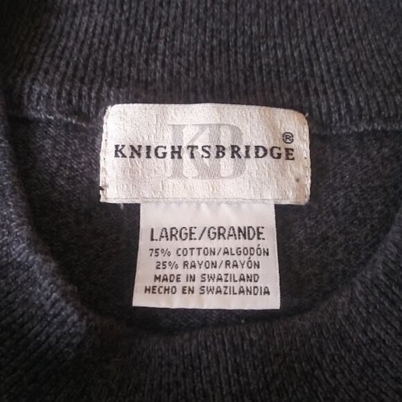 Knightsbridge men's size L dark gray sweater - Picture 13 of 15